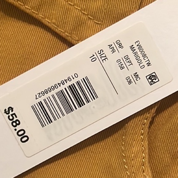 15. Everly Paper Bag Shorts in Marigold, Various Sizes - Picture 9 of 13